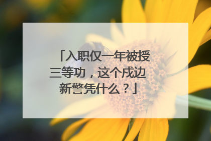 入职仅一年被授三等功，这个戍边新警凭什么？