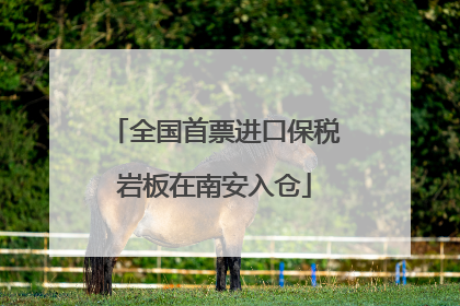 全国首票进口保税岩板在南安入仓