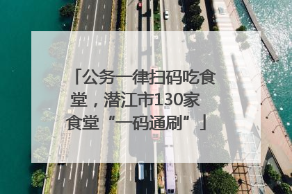 公务一律扫码吃食堂，潜江市130家食堂“一码通刷”