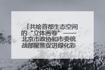 共绘首都生态空间的“立体画卷”——北京市政协和市委统战部聚焦促进绿化彩化美化生态空间建设联合协商议政