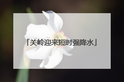 关岭迎来短时强降水