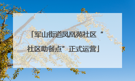 军山街道凤凰苑社区“社区助餐点”正式运营