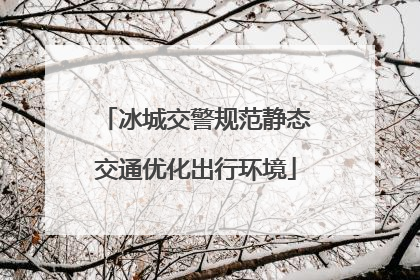 冰城交警规范静态交通优化出行环境