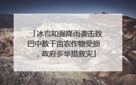 冰雹和强降雨袭击致巴中数千亩农作物受损，政府多举措救灾