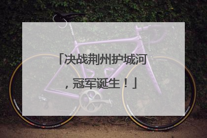决战荆州护城河，冠军诞生！