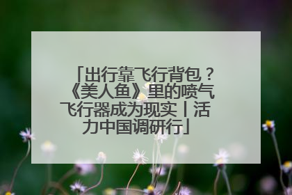 出行靠飞行背包？《美人鱼》里的喷气飞行器成为现实丨活力中国调研行