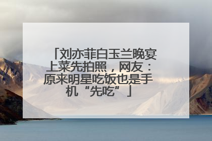 刘亦菲白玉兰晚宴上菜先拍照，网友：原来明星吃饭也是手机“先吃”