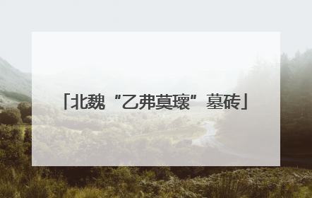 北魏“乙弗莫瓌”墓砖