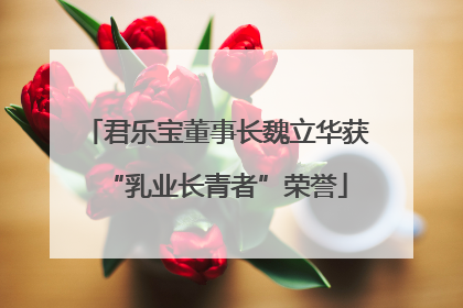 君乐宝董事长魏立华获“乳业长青者”荣誉