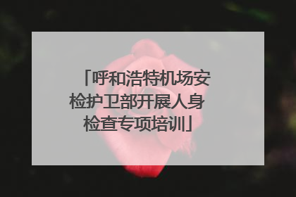 呼和浩特机场安检护卫部开展人身检查专项培训
