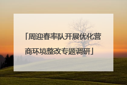 周迎春率队开展优化营商环境整改专题调研