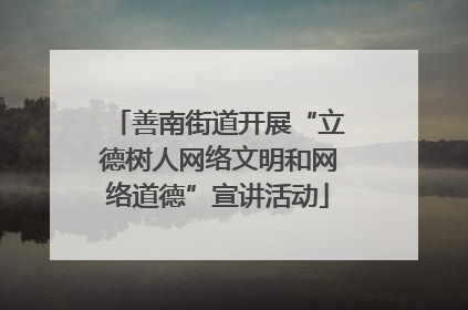 善南街道开展“立德树人网络文明和网络道德”宣讲活动