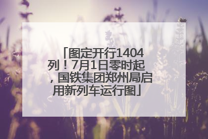 图定开行1404列！7月1日零时起，国铁集团郑州局启用新列车运行图