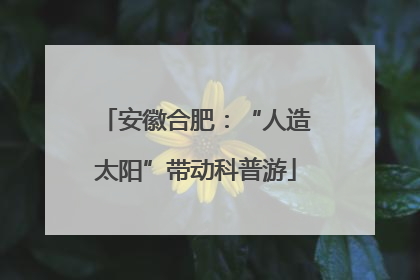 安徽合肥：“人造太阳”带动科普游