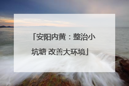 安阳内黄：整治小坑塘 改善大环境