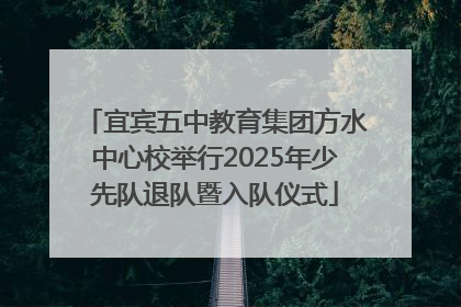 宜宾五中教育集团方水中心校举行2025年少先队退队暨入队仪式