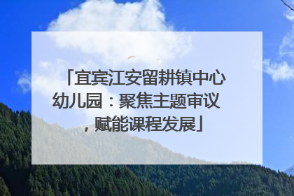 宜宾江安留耕镇中心幼儿园：聚焦主题审议，赋能课程发展