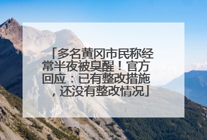 多名黄冈市民称经常半夜被臭醒！官方回应：已有整改措施，还没有整改情况