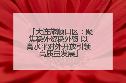 大连旅顺口区：聚焦稳外资稳外贸 以高水平对外开放引领高质量发展