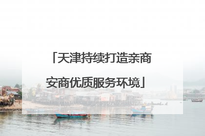 天津持续打造亲商安商优质服务环境