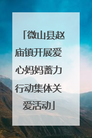 微山县赵庙镇开展爱心妈妈蓄力行动集体关爱活动