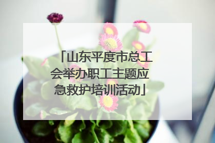 山东平度市总工会举办职工主题应急救护培训活动
