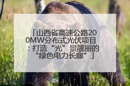 山西省高速公路200MW分布式光伏项目：打造“光”景靓丽的“绿色电力长廊”