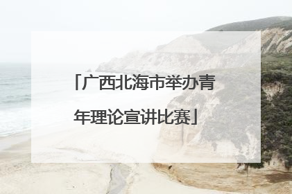 广西北海市举办青年理论宣讲比赛
