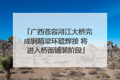 广西苍容浔江大桥完成钢箱梁环缝焊接 将进入桥面铺装阶段