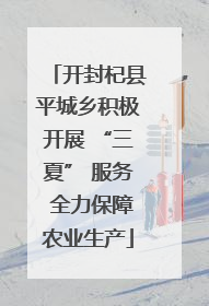 开封杞县平城乡积极开展 “三夏” 服务 全力保障农业生产