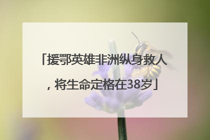 援鄂英雄非洲纵身救人，将生命定格在38岁