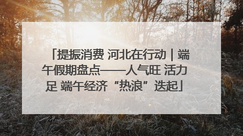 提振消费 河北在行动｜端午假期盘点——人气旺 活力足 端午经济“热浪”迭起