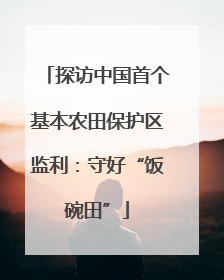 探访中国首个基本农田保护区监利：守好“饭碗田”