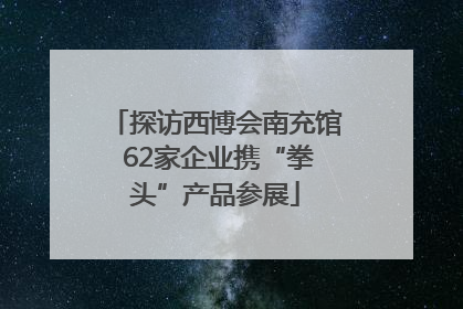 探访西博会南充馆 62家企业携“拳头”产品参展