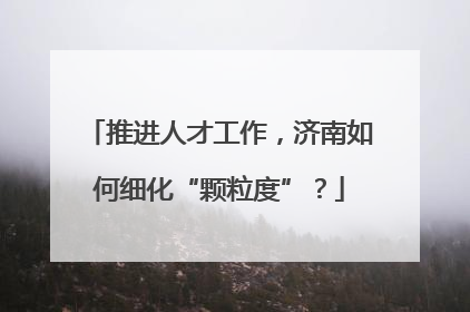 推进人才工作，济南如何细化“颗粒度”？