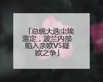 总统大选尘埃落定，波兰内部陷入亲欧VS疑欧之争