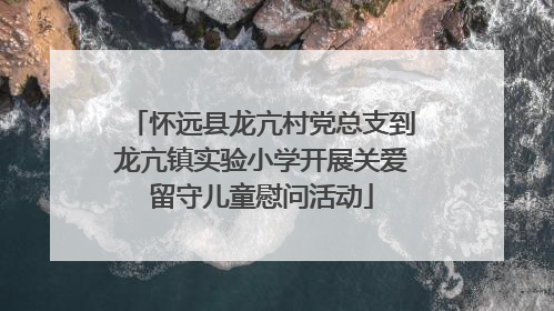 怀远县龙亢村党总支到龙亢镇实验小学开展关爱留守儿童慰问活动
