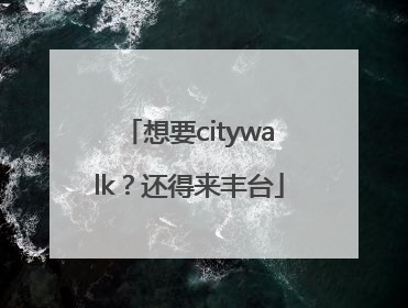 想要citywalk？还得来丰台