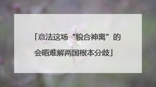 意法这场“貌合神离”的会晤难解两国根本分歧