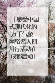 感受中国式现代化的万千气象 网络名人四川行活动在成都启动