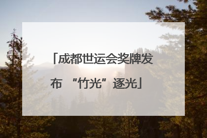 成都世运会奖牌发布 “竹光”逐光
