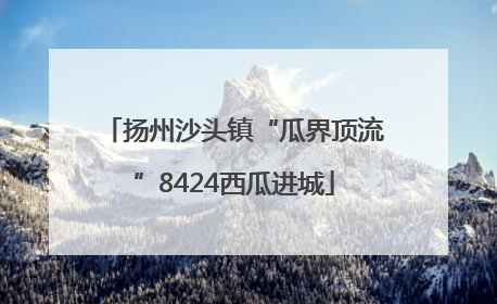 扬州沙头镇“瓜界顶流”8424西瓜进城