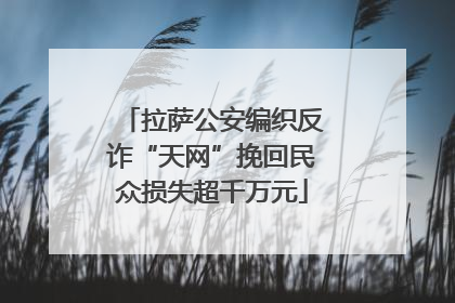 拉萨公安编织反诈“天网”挽回民众损失超千万元