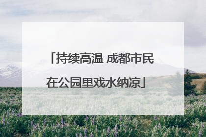持续高温 成都市民在公园里戏水纳凉