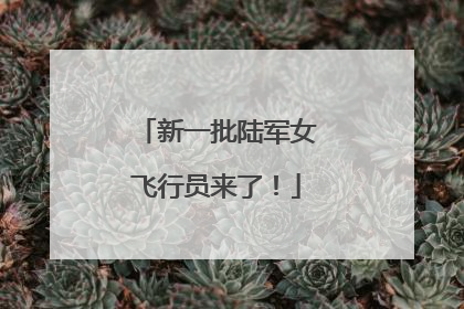 新一批陆军女飞行员来了！