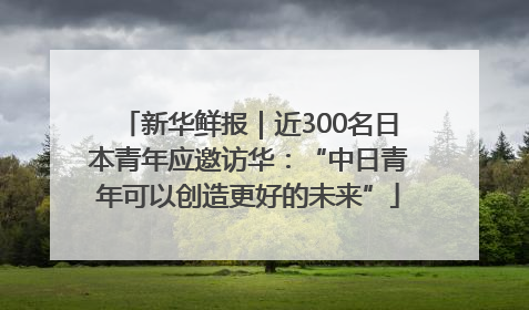 新华鲜报｜近300名日本青年应邀访华：“中日青年可以创造更好的未来”