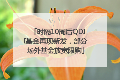 时隔10周后QDII基金再现新发，部分场外基金放宽限购