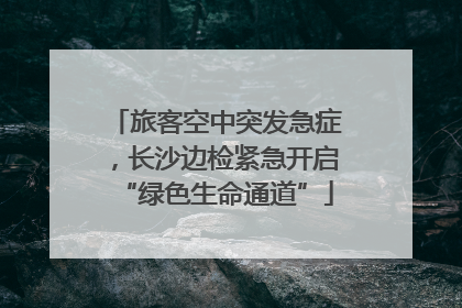 旅客空中突发急症，长沙边检紧急开启“绿色生命通道”