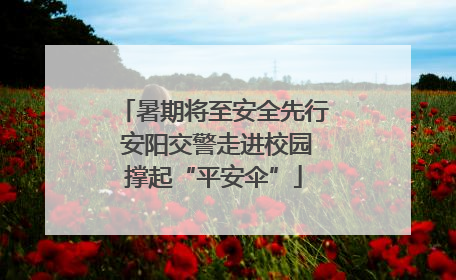 暑期将至安全先行 安阳交警走进校园撑起“平安伞”