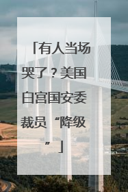 有人当场哭了？美国白宫国安委裁员“降级”